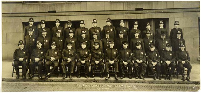 Seattle Police Department First Patrol, November 11, 1919 (MOHAI 12939)