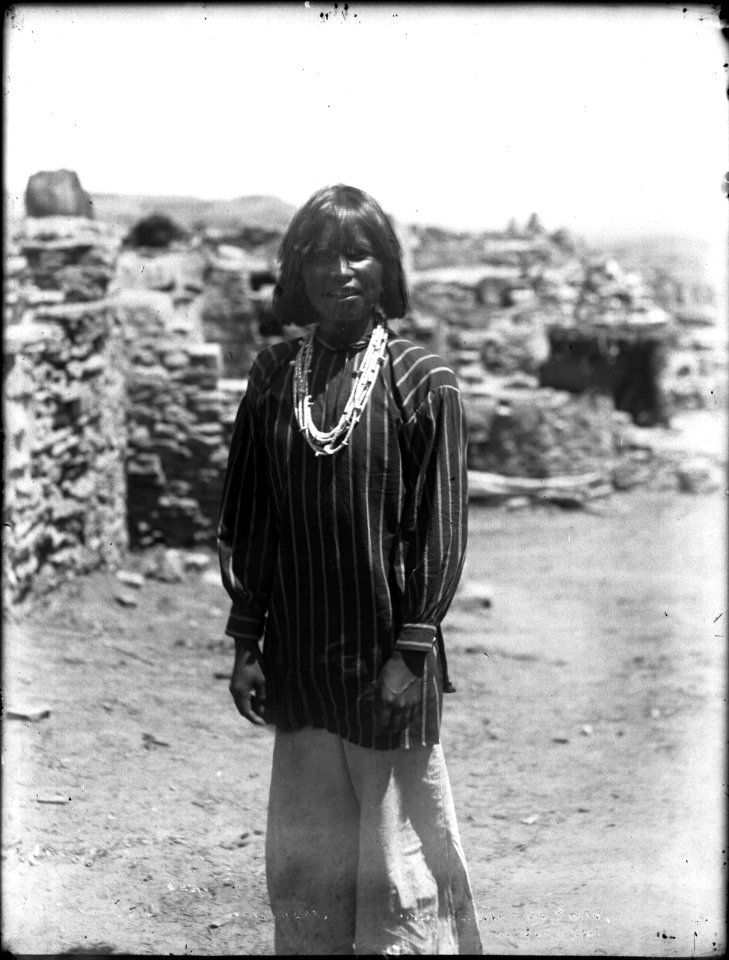 Seamma, a young Hopi man at Oraibi, Arizona, ca.1898 (CHS-4584)
