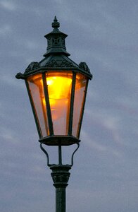 Light street lamp evening