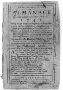 An astronomical diary, or, an Almanack for the year...1747...by Nathaniel Ames LCCN2002697699