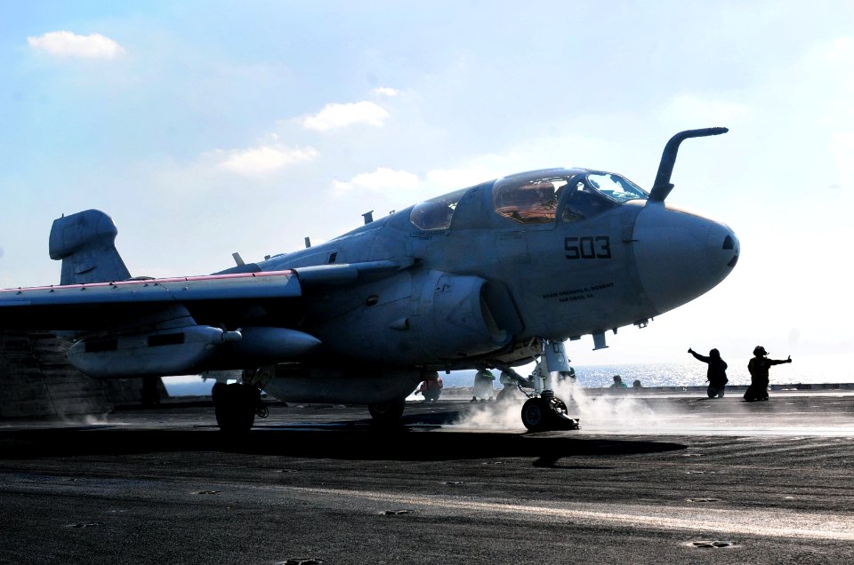 An EA-6B prepares to launch. (8202183877)