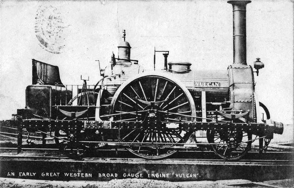 An early Great Western broad gauge engine Vulcan