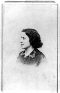 Anna Elizabeth Dickinson, social reformer, head-and-shoulders portrait, facing left LCCN2004682183