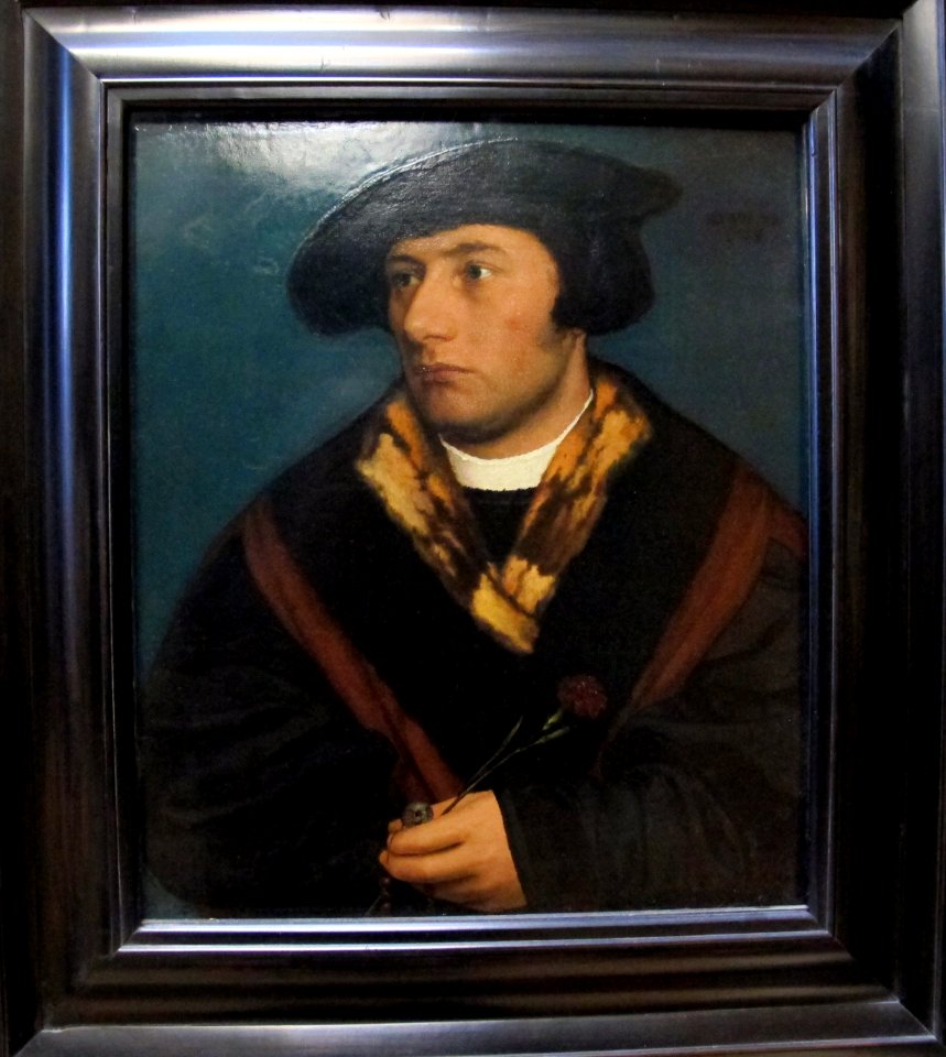 Christoph amberger (ambito), ritratto di un uomo di 25 anni, 1528