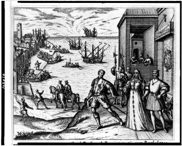 Christopher Columbus leaving Spain to go to America LCCN90715316