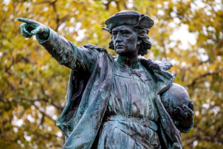 Christopher Columbus Statue close-up photo