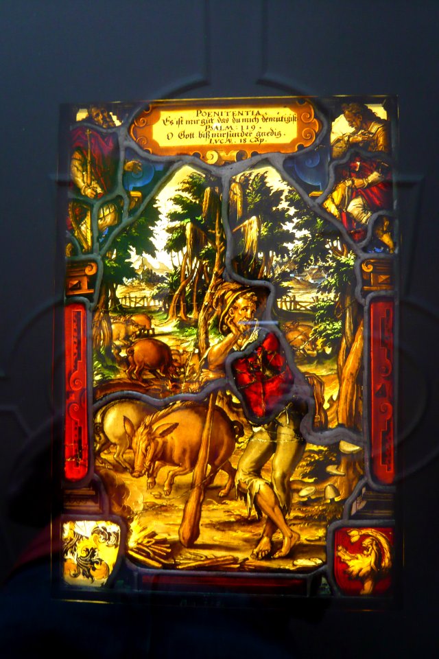 Christoph Murer - stained glass window of the prodigal son - 1610 - Tucherschloss 02