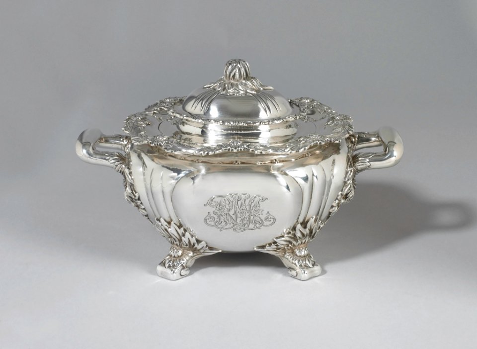 Chrysanthemum Sugar Bowl And Lid, ca. 1893 (CH 18497403)