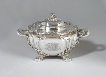 Chrysanthemum Sugar Bowl And Lid, ca. 1893 (CH 18497403)