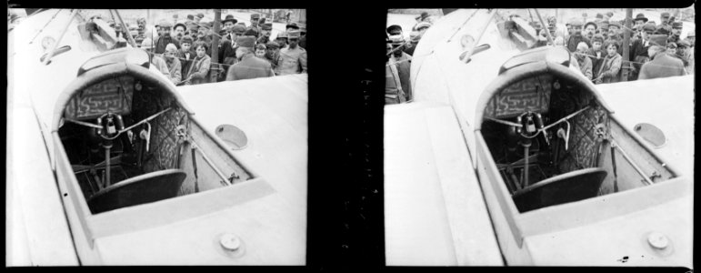 Châlons-St Memmie. 11-04-16. Aéro allemand Fokker. Place du pilote - Fonds Berthelé - 49Fi610