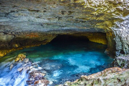 Water cave rock photo