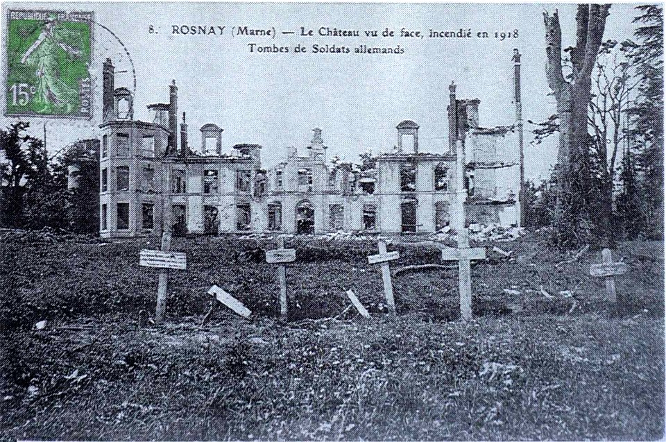 Château de Rosnay dégats de guerre