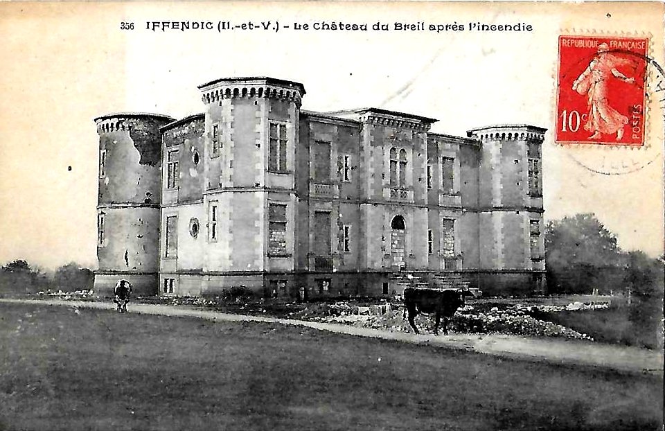 Château du Breuil apres l'incendie de 1903