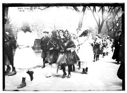 Costumed procession in May party LCCN2014680397