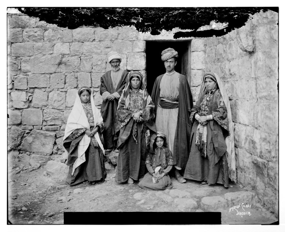 Costumes and characters, etc. Family group, Ramallah LOC matpc.06850