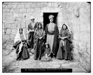 Costumes and characters, etc. Family group, Ramallah LOC matpc.06849