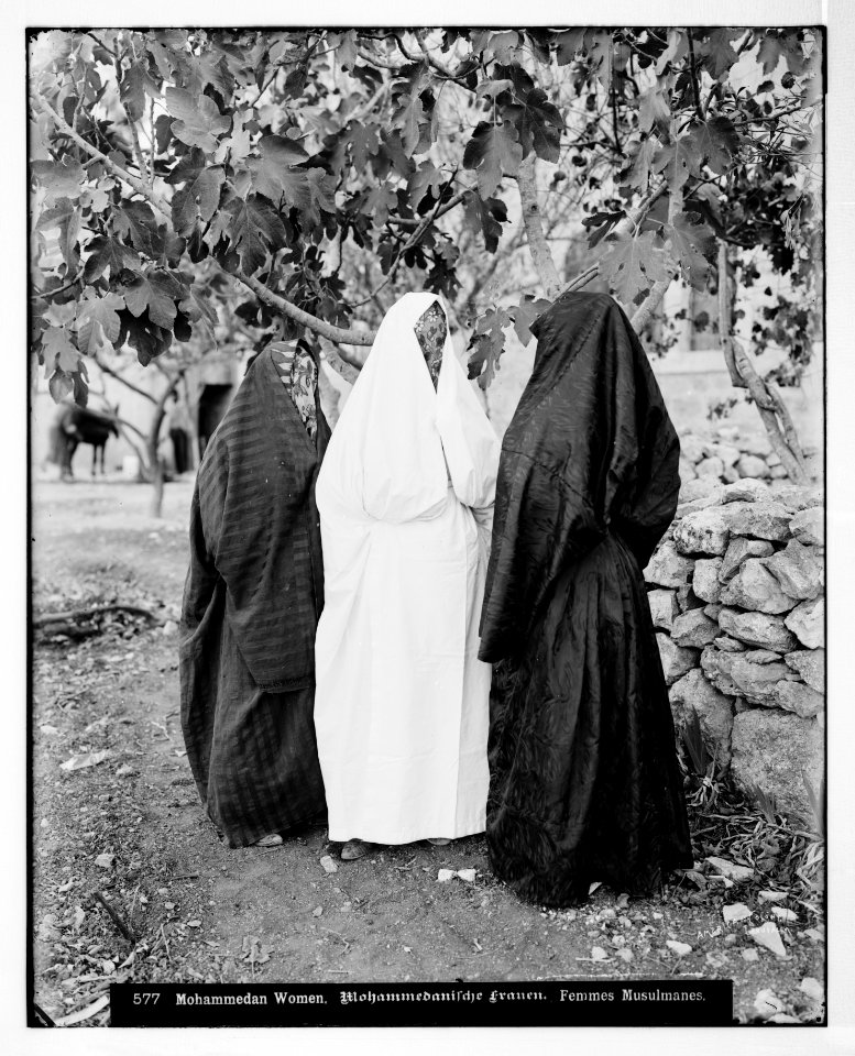 Costumes and characters, etc. Veiled Mohammedan (i.e., Muslim) women LOC matpc.06803