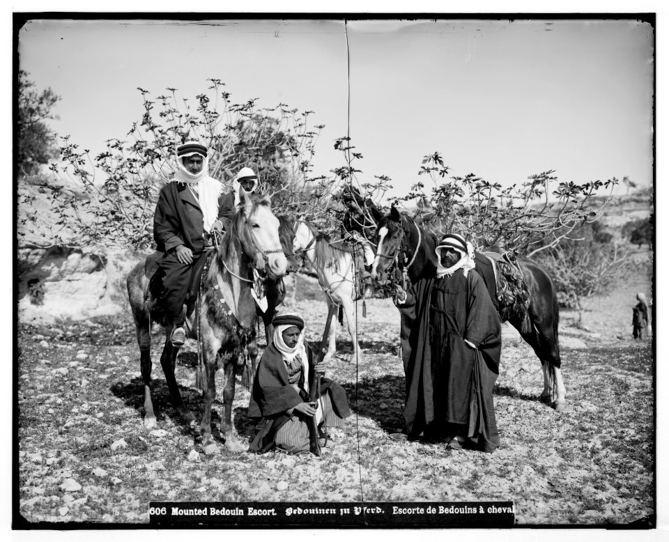 Costumes and characters, etc. Mounted bedouins of the Arakat tribe LOC matpc.06819