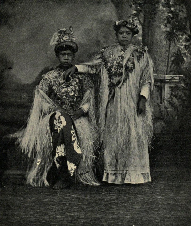 Costumes worn at Tahitian fêtes, by Coulon