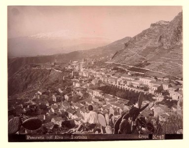 Crupi, Giovanni (1849-1925) - n. 0047 - Panorama coll'Etna - Taormina