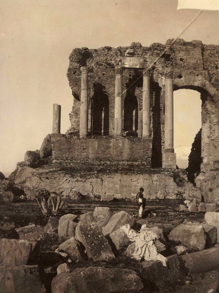 Crupi, Giovanni (1849-1925) - n. 0067 - Colonne del Teatro Greco Taormina - ebay
