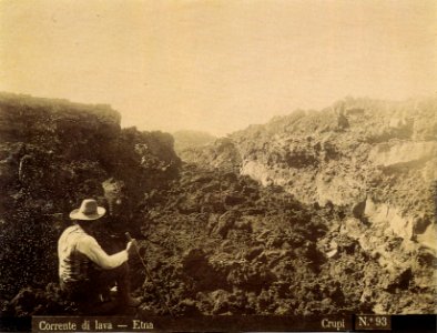 Crupi, Giovanni (1849-1925) - n. 0093 - Corrente di lava - Etna