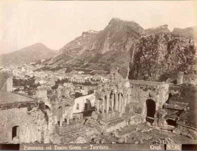 Crupi, Giovanni (1849-1925) - n. 0085 - Panorama col Teatro Greco - Taormina