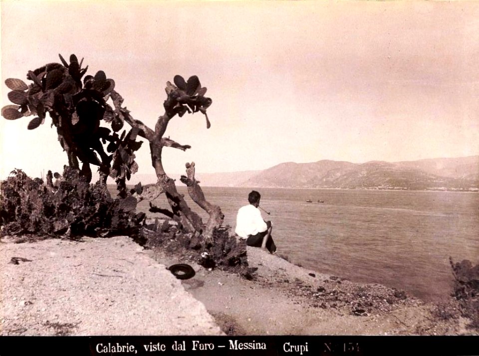 Crupi, Giovanni (1849-1925) - n. 0154 - Calabrie, viste dal Faro - Messina