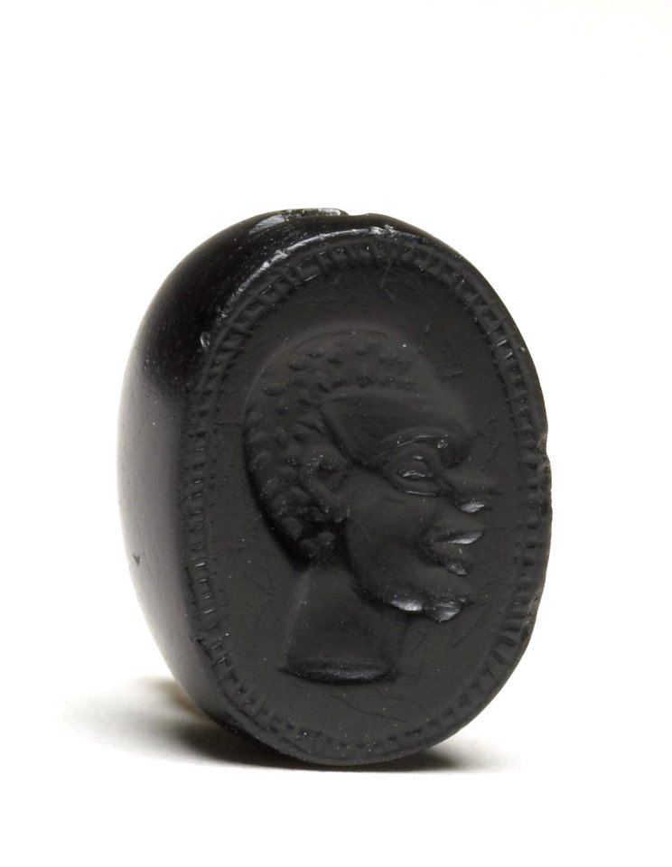 Cypriote - Intaglio Gem with Head of an African - Walters 42160 - Three Quarter