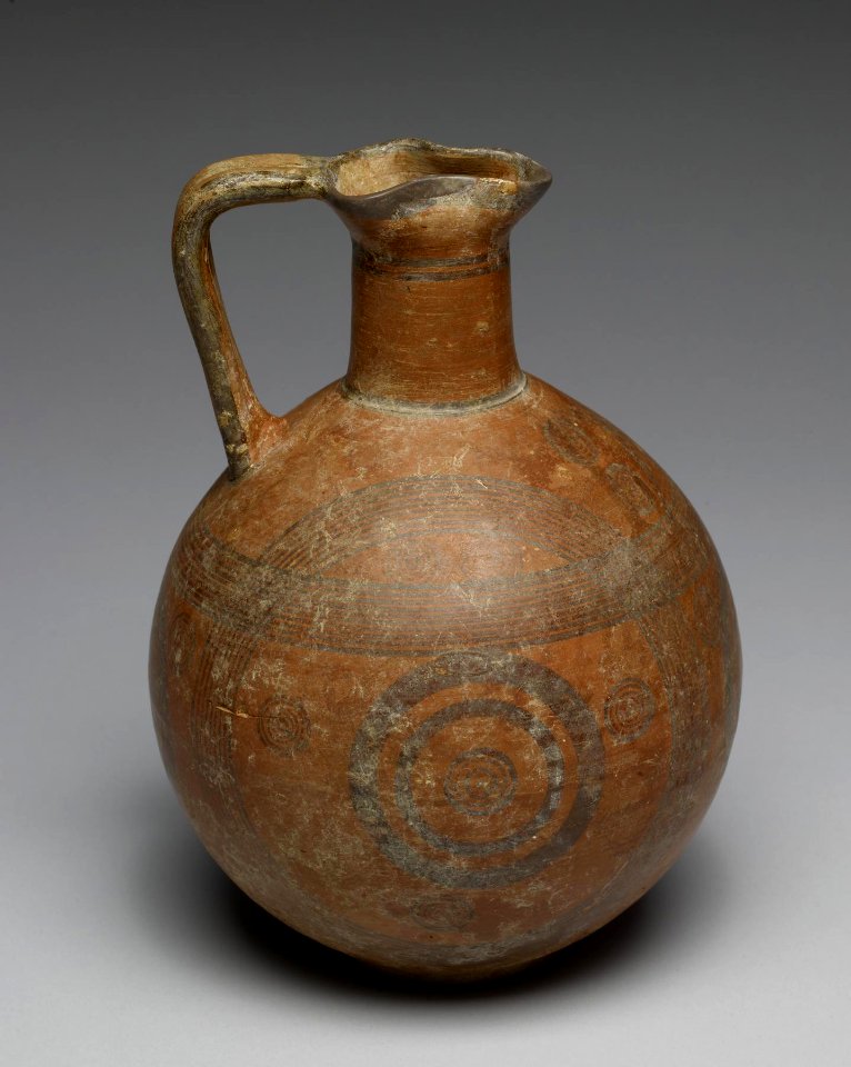 Cypriote - Black-on-Red Ware Jug with Geometric Design - Walters 482341 - Right Side