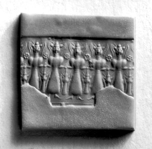 Cypriote - Cylinder Seal with Rows of Genii - Walters 42830