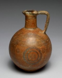 Cypriote - Black-on-Red Ware Jug with Geometric Design - Walters 482341 - Left Side