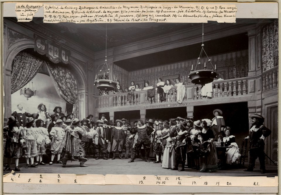 Cyrano de Bergerac, Dramatiska teatern 1901. Föreställningsbild - SMV - H12 019