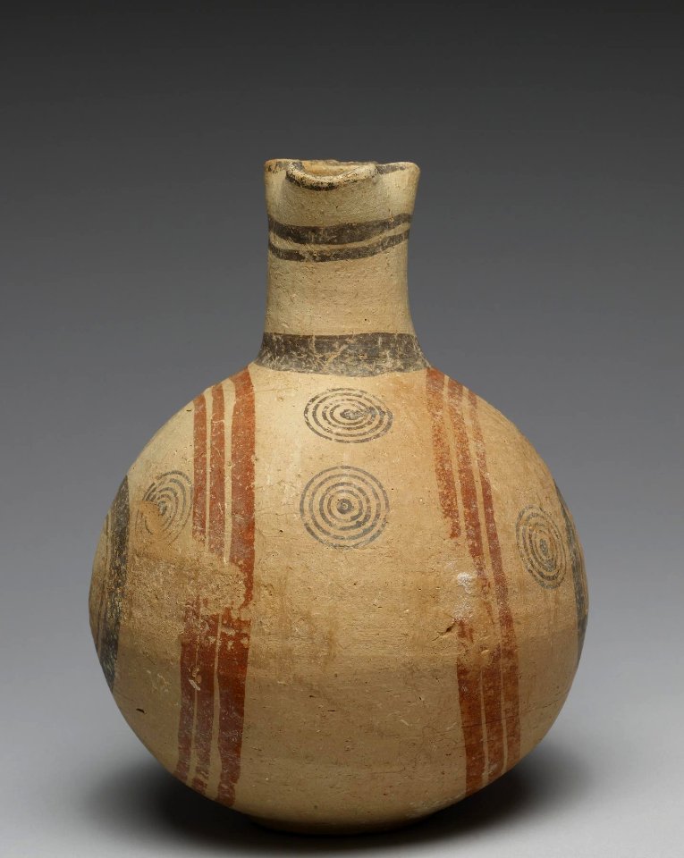 Cypriote - Bichrome Ware Jug with Geometric Design and Concentric Circles - Walters 482347