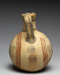 Cypriote - Bichrome Ware Jug with Geometric Design and Concentric Circles - Walters 482347 - Back