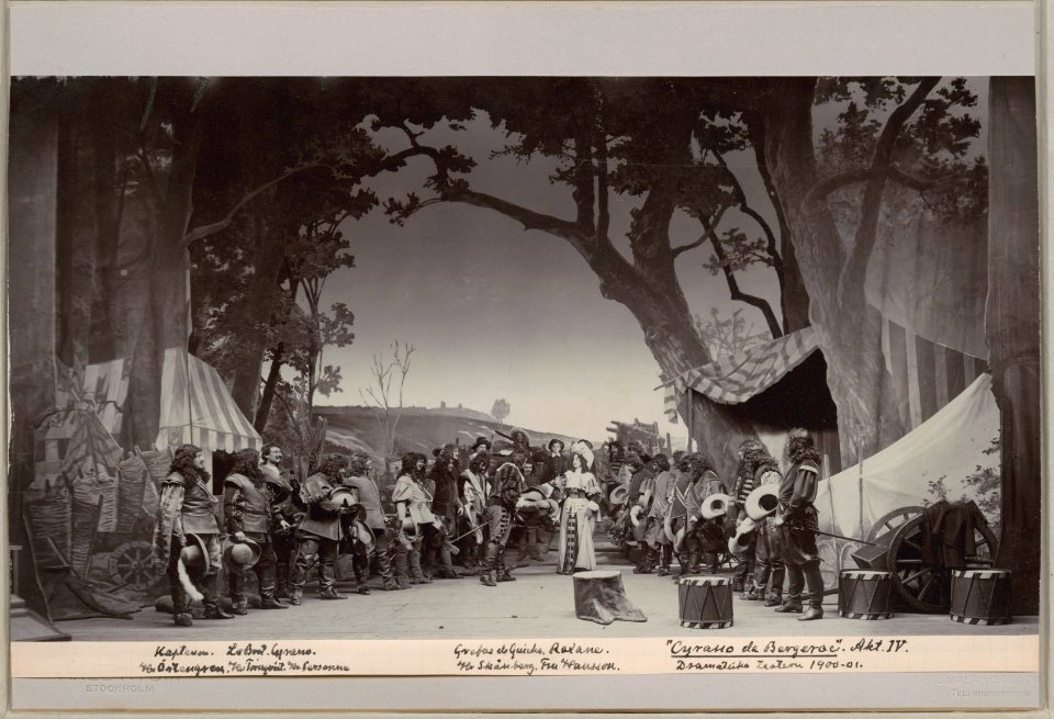 Cyrano de Bergerac, Dramatiska teatern 1901. Föreställningsbild - SMV - H12 028