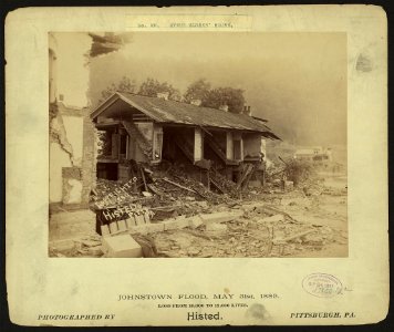 Cyrus Elders' house, Johnstown Flood, May 31st, 1889 LCCN2008675506