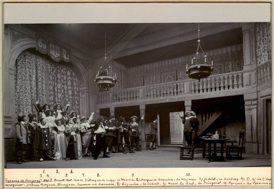 Cyrano de Bergerac, Dramatiska teatern 1901. Föreställningsbild - SMV - H12 021