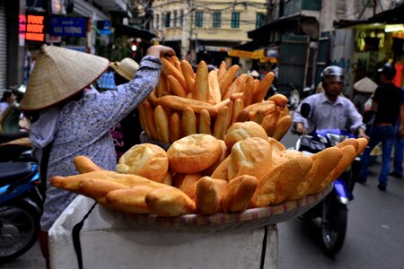 Rice hat paddy hat bamboo hat photo