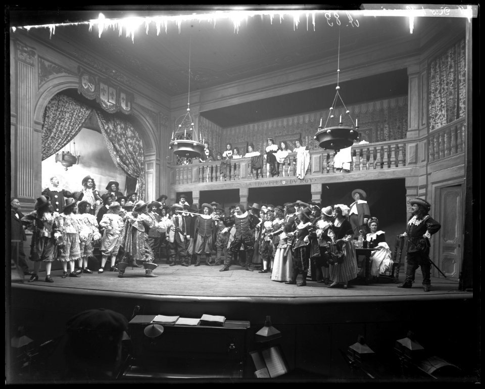 Cyrano de Bergerac, Dramatiska teatern 1901. Föreställningsbild - SMV - DrT078