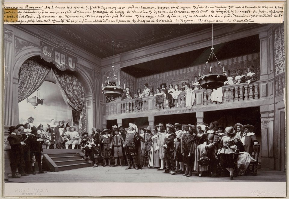 Cyrano de Bergerac, Dramatiska teatern 1901. Föreställningsbild - SMV - H12 022