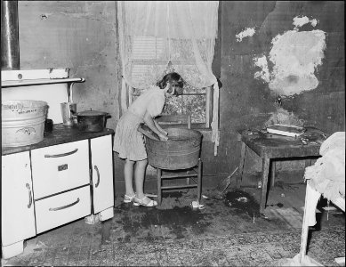 Daughter of the Elige Hicks, the family will soon move to Virginia where the husband and son are now working in a... - NARA - 541036