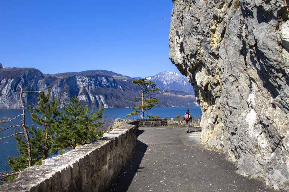 View hiking lake