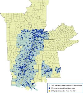 Delta Regional Authority Service Area