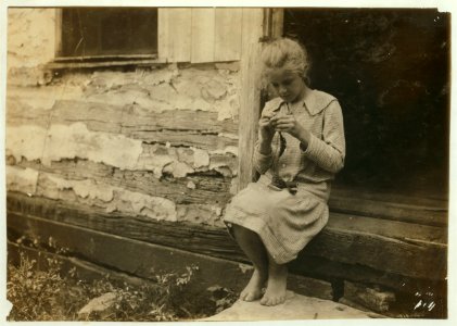 Demetra Jones. Father, G.G. Jones, R. 3, Sonora, Ky. 11-year old farm hand. Father said- 'She's the only farm hand I got. She helps a lot in the field work and house work too. Is good in LOC cph.3c26794