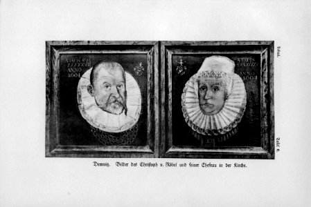 Demnitz Bilder des Christoph von Röbel und seiner Ehefrau in der Kirche Lebus Tafel 6