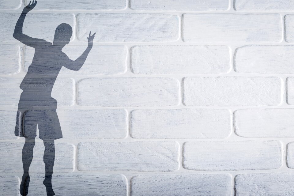 Wall brick wall child