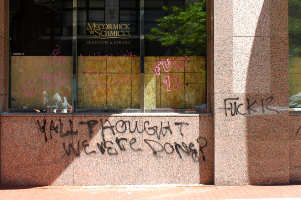 Graffiti from George Floyd protests in Indianapolis, 2020-06-01 06