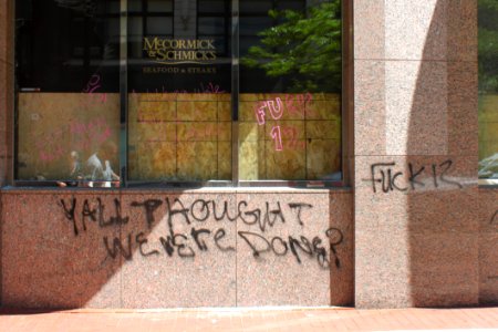 Graffiti from George Floyd protests in Indianapolis, 2020-06-01 06