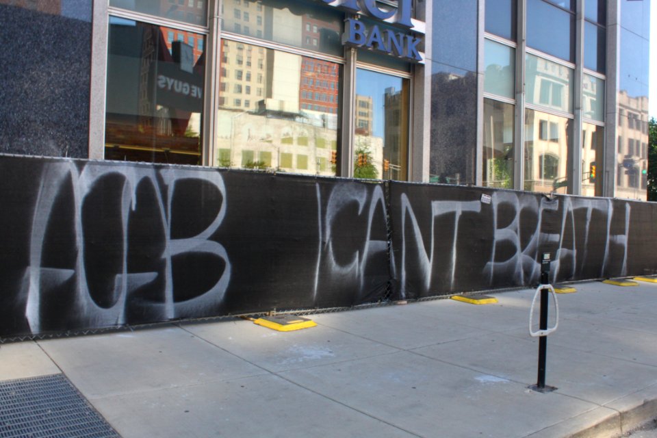 Graffiti from George Floyd protests in Indianapolis, 2020-06-01 19